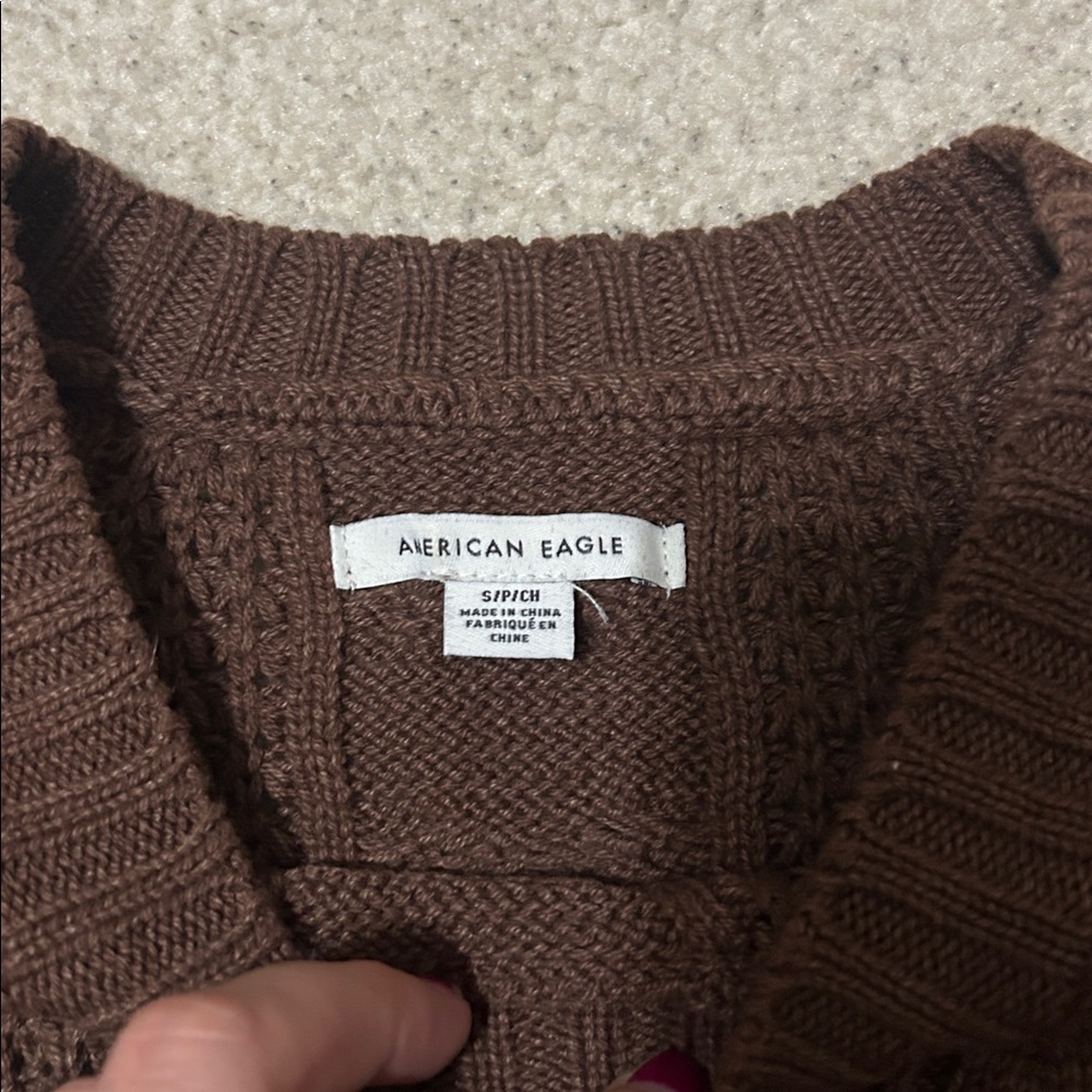 American Eagle Outfitters Chocolate Knit Sweater - Picture 2 of 2
